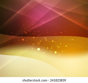 Color red and orange and light, waves and lines. Abstract background