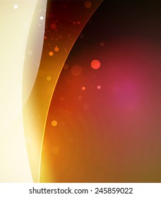 Color red and orange and light, waves and lines. Abstract background