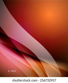 Color red and orange and light, waves and lines. Abstract background