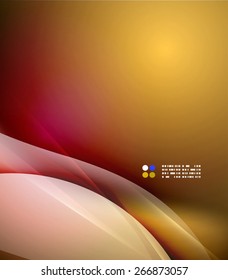 Color red and orange and light, waves and lines. Abstract background