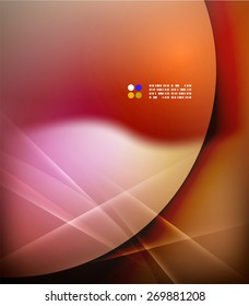 Color red and orange and light, waves and lines. Abstract background
