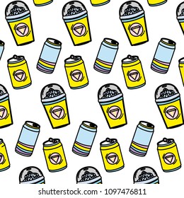 color refreshing soda and smoothie beverages background