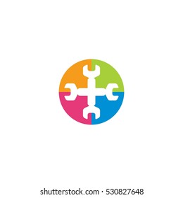 Color Repair Vector Logo Design Element