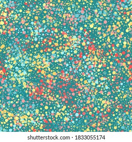 color repetitive background with blots. vector seamless pattern. fabric swatch. wrapping paper. continuous print. circle geometric shapes. design element for decor, apparel, phone case, textile