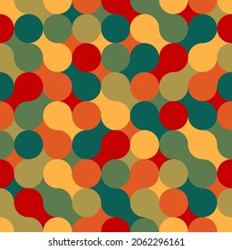 color de fondo repetitivo con círculos. formas geométricas abstractas. patrón sin costuras vectorial. muestra de tela. papel envolvente. impresión continua. plantilla de diseño interminable para la decoración del hogar, textil, de tela
