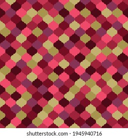 color repetitive background. geometric shapes. eastern ornament. vector seamless pattern. fabric swatch. wrapping paper. modern stylish texture. design element for apparel, home decor, textile, cloth