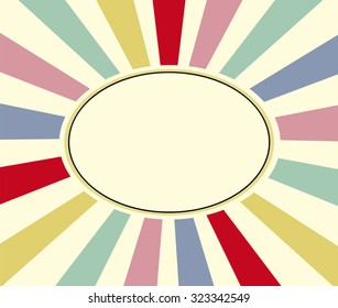 Color retro sunbeam border design template decoration background wallpaper. Vector design