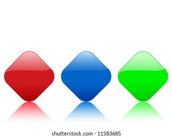 Color rhomb icon, isolated on white background. Vector illustration