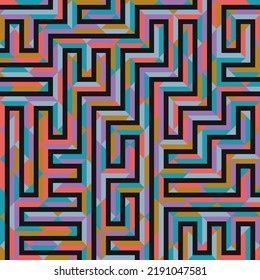 Ilustración de patrón de teselación de mosaico de Rhombus de color