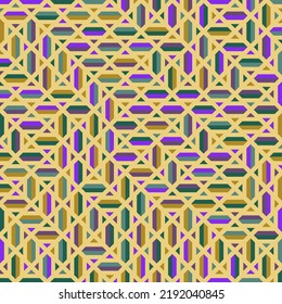 Ilustración de patrón de teselación de mosaico de Rhombus de color