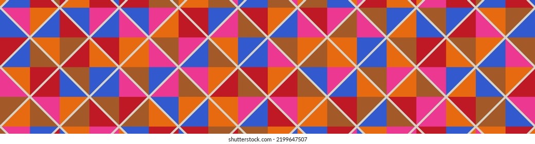 Color Rhombus tile tessellation pattern illustration