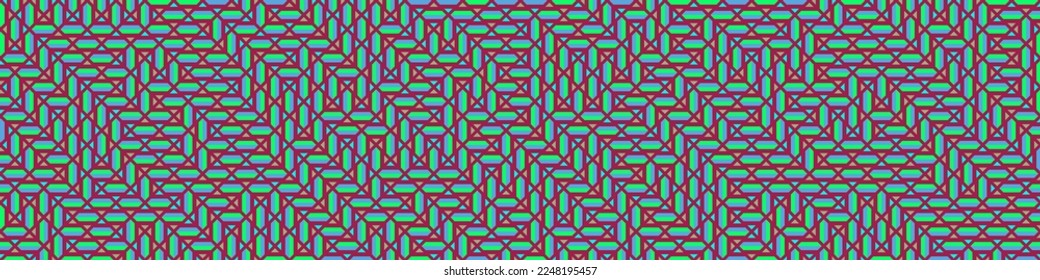 Color Rhombus tile tessellation pattern illustration