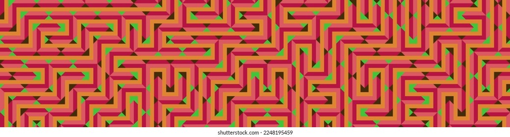 Color Rhombus tile tessellation pattern illustration