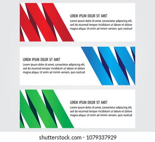 color ribbon banner set 