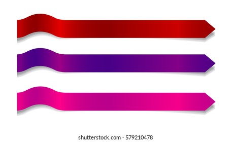 Color ribbon vector arrows collections set