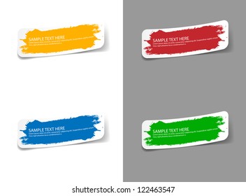 Color ripped label paper