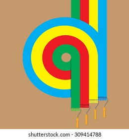 color Roller and graphics vector style