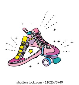 color roller skate style and fashion sneaker