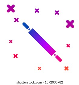 Color Rolling pin icon isolated on white background. Gradient random dynamic shapes. Vector Illustration