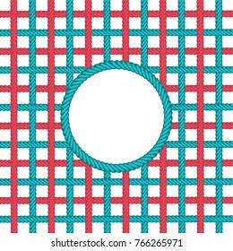 color rope background with blank circle template