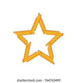 color rope star shape vector