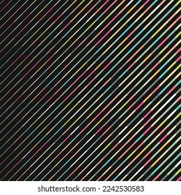 Ilustración abstracta de líneas de color rotadas