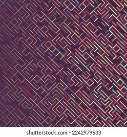 Ilustración abstracta de líneas de color rotadas