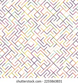 Ilustración abstracta de líneas de color rotadas