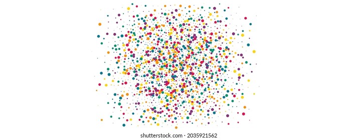 Farbrunder Effekt Panorama-weißer Hintergrund. Fun Circle Illustration. Oberes Staubmuster. Gelbe Shine Einladung Textur.