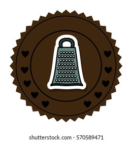 color round frame with grater