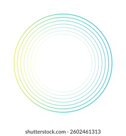 Color round frame isolated on transparent background. Abstract circular ring of neon colors. Modern futuristic geometric design vector illustration.