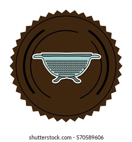 color round frame with kitchen drainer