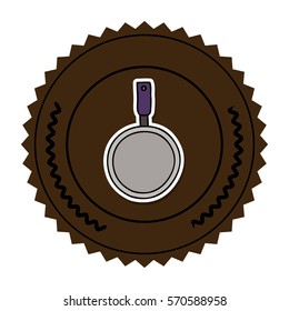color round frame with pans with handling