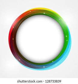 Color round frame with place for text