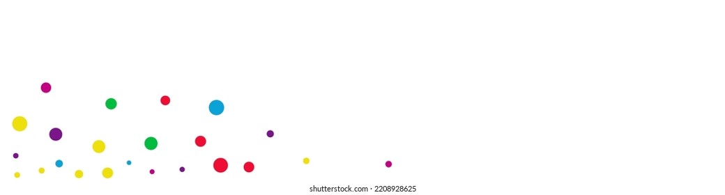 Color Round Fun Vector White Background. Flying Confetti Card. Celebrate Circle and Star Postcard. Happy Rain Carnival Background.