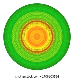 Logo de color redondo. Símbolo abstracto de verano. Icono circular de arte moderno. Ilustración de resorte de adorno de patrón eps10.