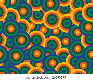color rounds seamless pattern, vector illustration