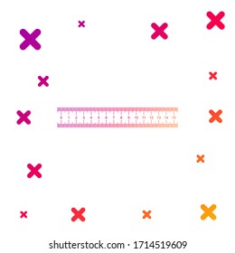 Color Ruler icon isolated on white background. Straightedge symbol. Gradient random dynamic shapes. Vector Illustration
