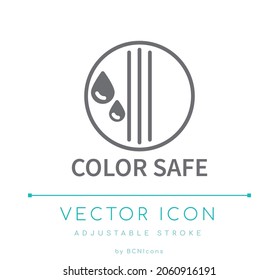 Color Safe Hair Line Icon. Hair Product Cosmetics Vector Symbol.