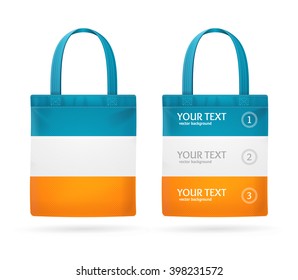 Color Sale Bag Menu Set. Vector illustration