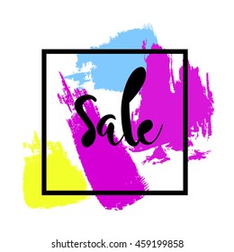 Color sale banner template.