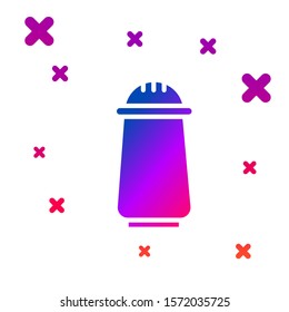 Color Salt and pepper icon isolated on white background. Cooking spices. Gradient random dynamic shapes. Vector Illustration