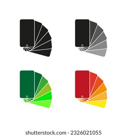 Color sample fan card icon. Vector illustration. stock image.