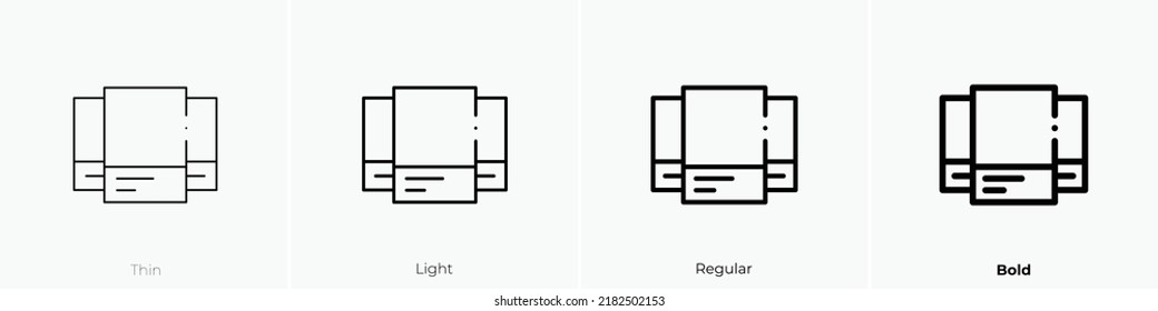 color sample icon. Thin, Light Regular And Bold style design isolated on white background