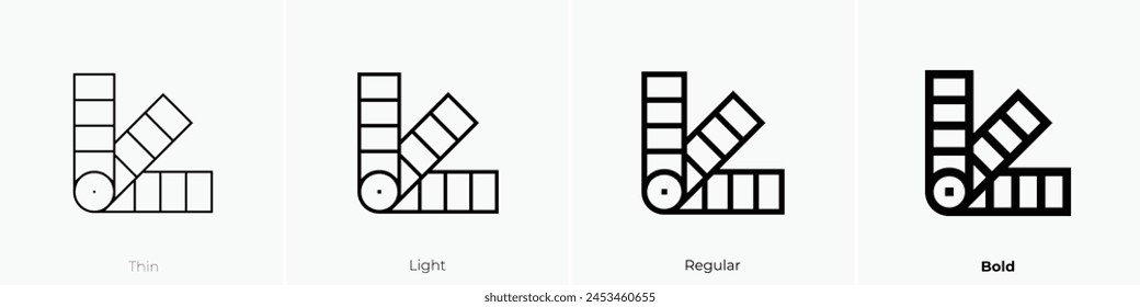 color sample icon. Thin, Light Regular And Bold style design isolated on white background