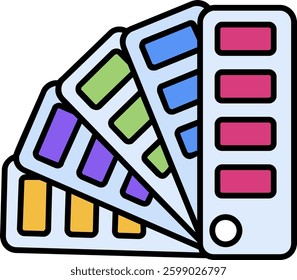 Color sample Line vector Icon Design