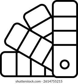 Color Sample Line Vector Icon Design