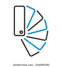 Icono de Muestras de color. Diseño de contorno negrita con ancho de trazo editable. Ilustración vectorial.