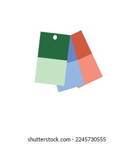 Muestras de color. Ilustración de arte vectorial. Diseño interior.