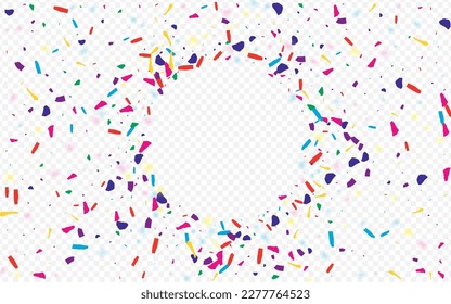 Color Sand Festival Vector Transparent Background. Rainbow Fun Circle Design. Cheerful Shine Transparent Wallpaper. Colorful Fraction Happy Texture.